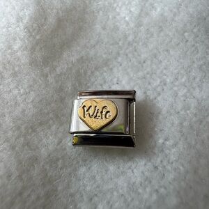 Wife Love Good atone heart Italian charm link